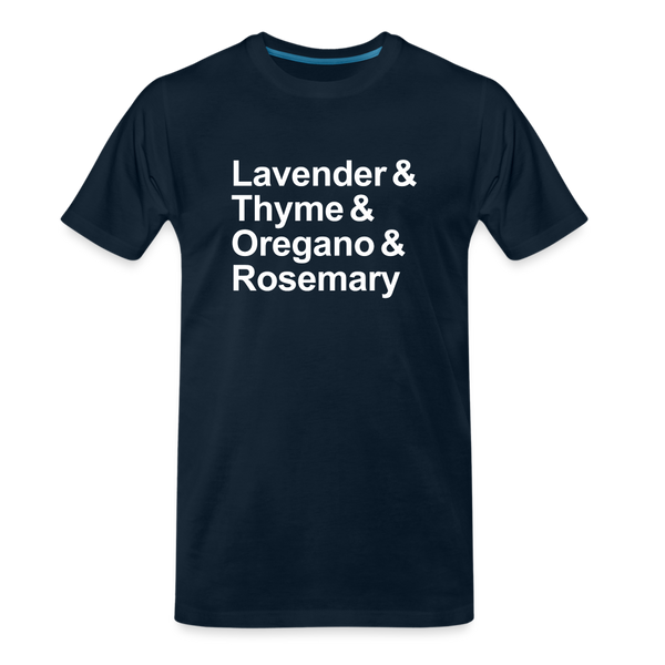 Lavender & Thyme & Oregano & Rosemary - T-shirt - deep navy