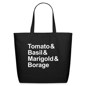 Tomato & Basil & Marigold & Borage - Tote Bag - black