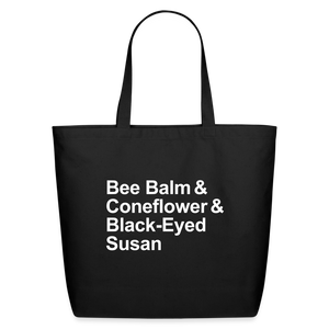 Bee Balm & Coneflower & Black-Eyed Susan - Tote Bag - black