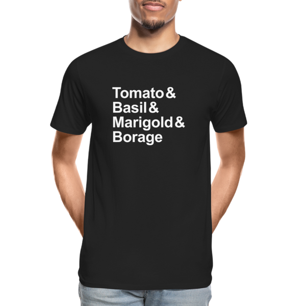 Tomato & Basil & Marigold & Borage - T-shirt - black