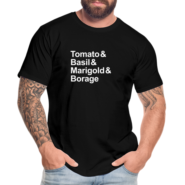 Tomato & Basil & Marigold & Borage - T-shirt - black