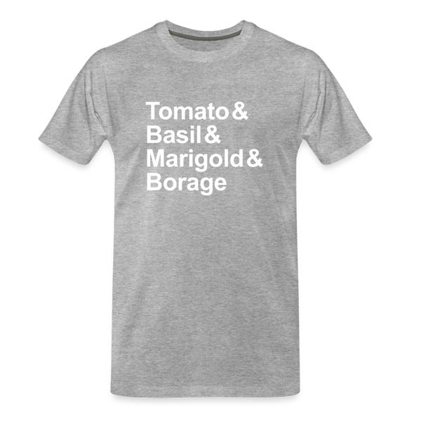Tomato & Basil & Marigold & Borage - T-shirt - heather gray