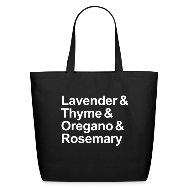 Eco-Friendly Cotton Tote - Lavender - black