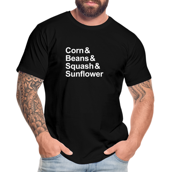 Corn & Beans & Squash & Sunflower - T-shirt - black