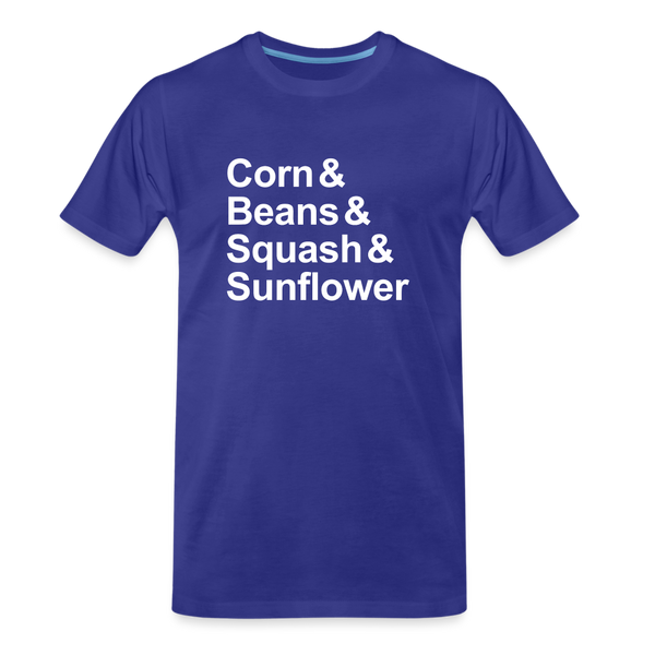Corn & Beans & Squash & Sunflower - T-shirt - royal blue