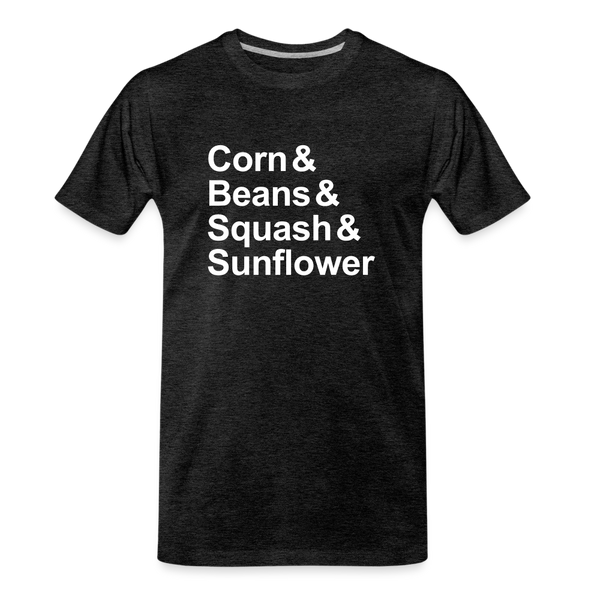 Corn & Beans & Squash & Sunflower - T-shirt - charcoal grey