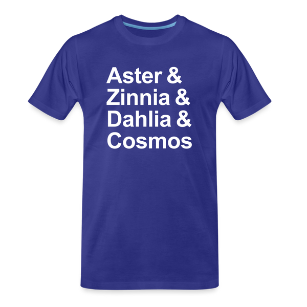 Aster & Zinnia & Dahlia & Cosmos - T-shirt - royal blue