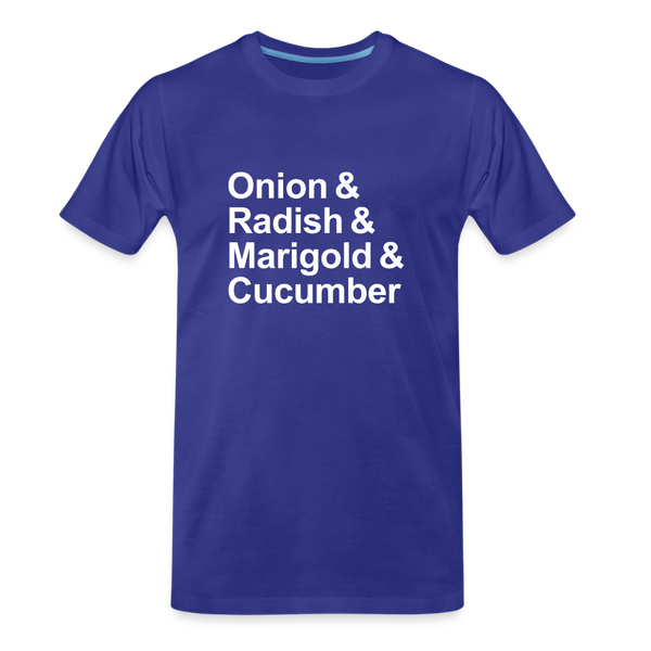 Onion & Radish & Marigold & Cucumber - T-shirt - royal blue