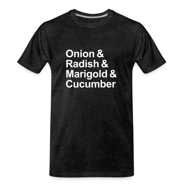 Onion & Radish & Marigold & Cucumber - T-shirt - charcoal grey