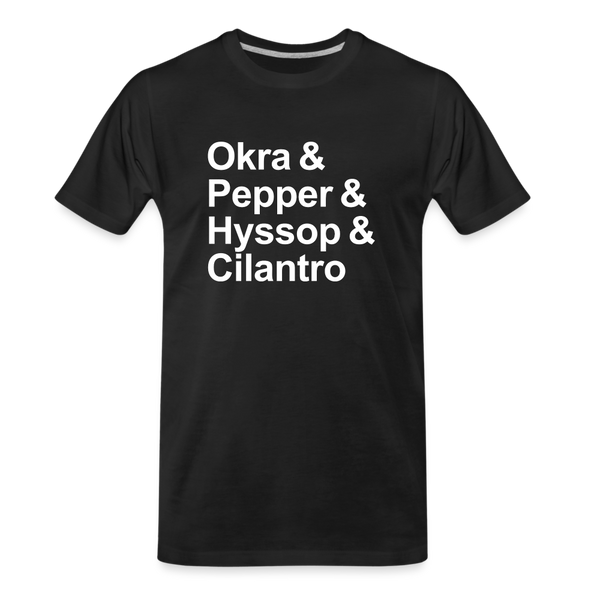 Okra & Pepper & Hyssop & Cilantro - T-shirt - black