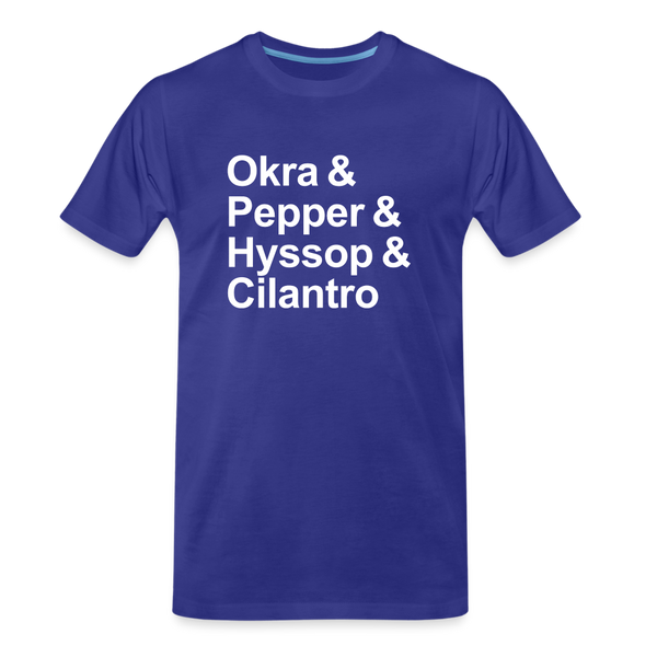 Okra & Pepper & Hyssop & Cilantro - T-shirt - royal blue