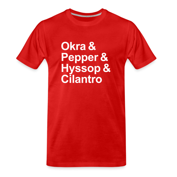 Okra & Pepper & Hyssop & Cilantro - T-shirt - red