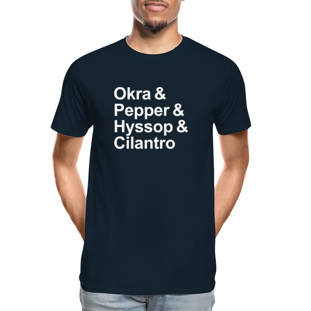 Okra & Pepper & Hyssop & Cilantro - T-shirt - deep navy