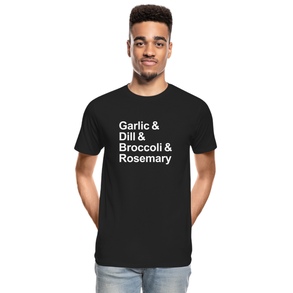 Garlic & Dill & Broccoli & Rosemary - T-shirt - black