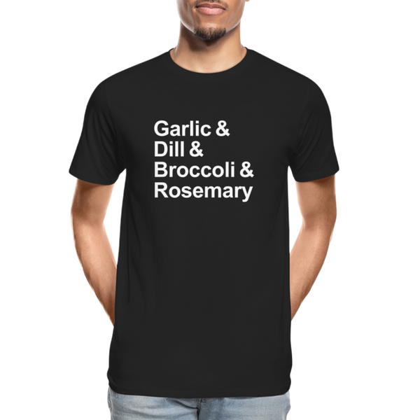 Garlic & Dill & Broccoli & Rosemary - T-shirt - black