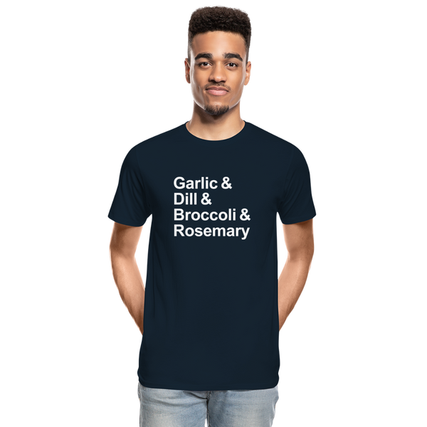 Garlic & Dill & Broccoli & Rosemary - T-shirt - deep navy