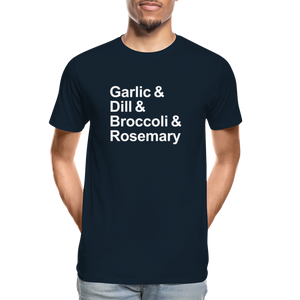 Garlic & Dill & Broccoli & Rosemary - T-shirt - deep navy