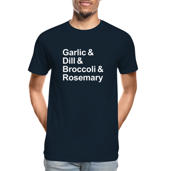 Garlic & Dill & Broccoli & Rosemary - T-shirt - deep navy