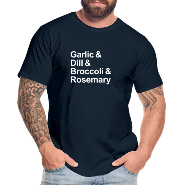 Garlic & Dill & Broccoli & Rosemary - T-shirt - deep navy