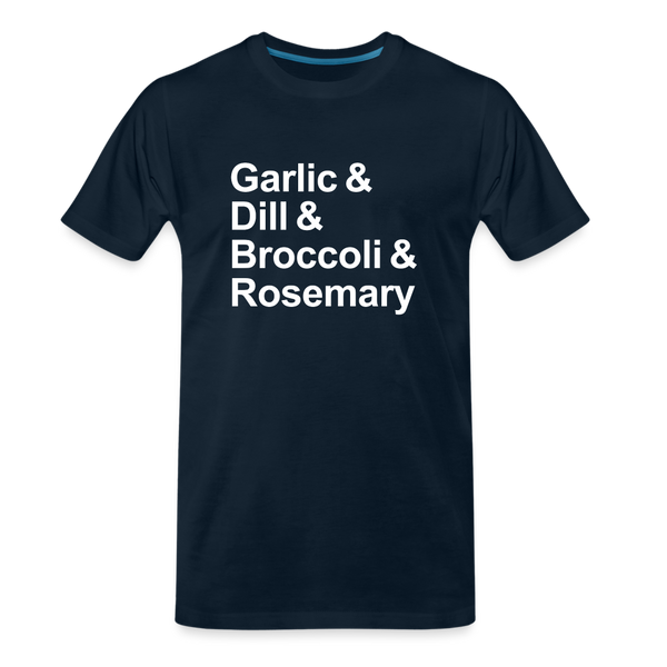 Garlic & Dill & Broccoli & Rosemary - T-shirt - deep navy