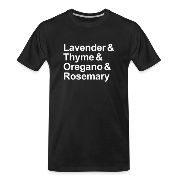 Lavender & Thyme & Oregano & Rosemary - T-shirt - black