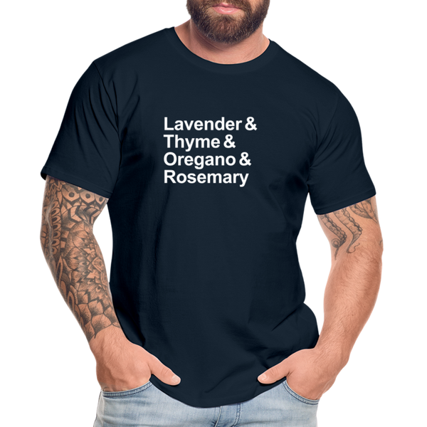 Lavender & Thyme & Oregano & Rosemary - T-shirt - deep navy