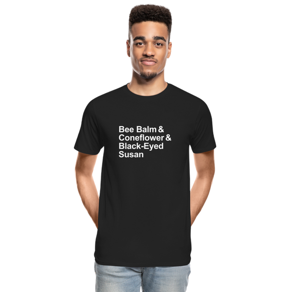 Bee Balm & Coneflower & Black-Eyed Susan - T-shirt - black