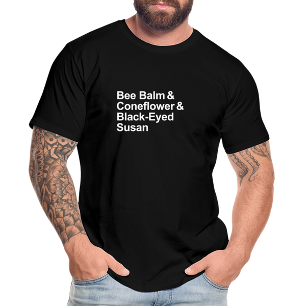 Bee Balm & Coneflower & Black-Eyed Susan - T-shirt - black
