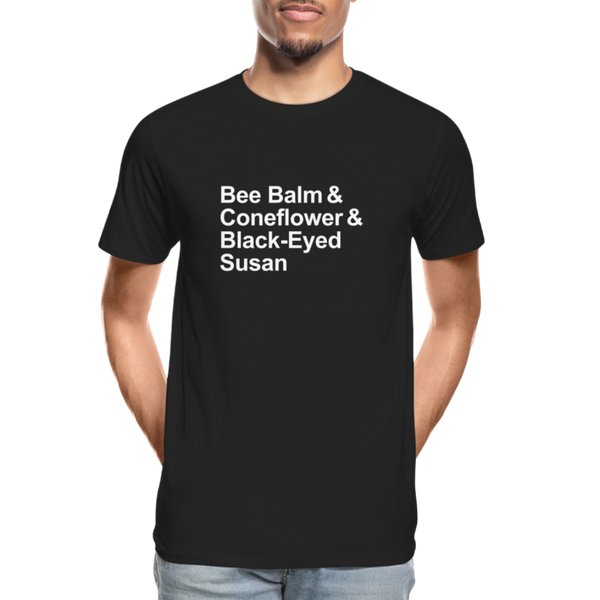 Bee Balm & Coneflower & Black-Eyed Susan - T-shirt - black