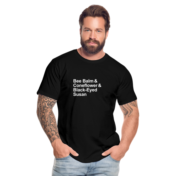 Bee Balm & Coneflower & Black-Eyed Susan - T-shirt - black