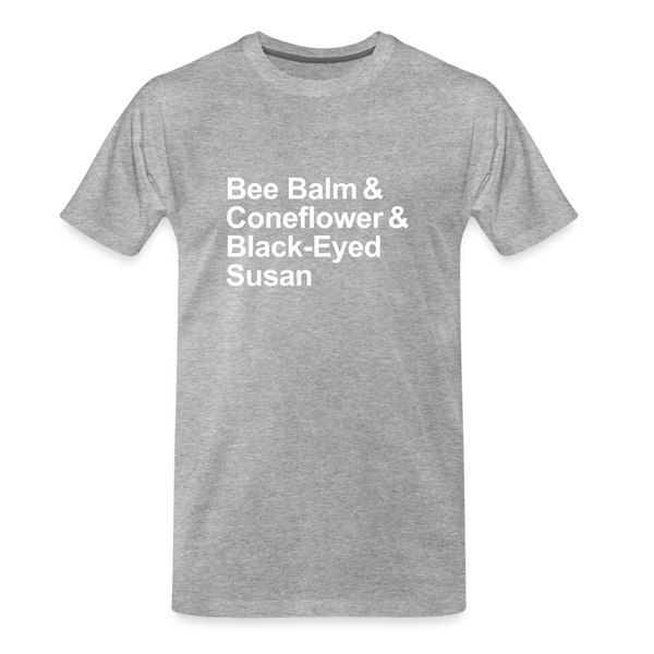 Bee Balm & Coneflower & Black-Eyed Susan - T-shirt - heather gray