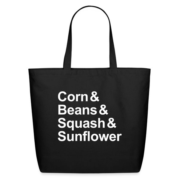 Corn & Beans & Squash & Sunflower - Tote Bag - black