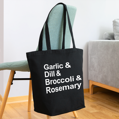 Garlic & Dill & Broccoli & Rosemary - Tote Bag - black