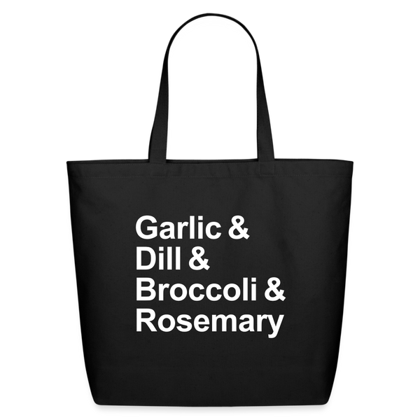 Garlic & Dill & Broccoli & Rosemary - Tote Bag - black