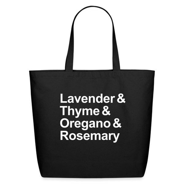 Lavender & Thyme & Oregano & Rosemary - Tote Bag - black